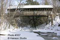 Cornish, NH - Dingleton Hill Bridge - Side - Winter